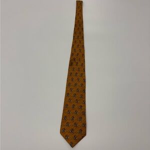 Men’s Silk Gold Patterned Men's Tie
